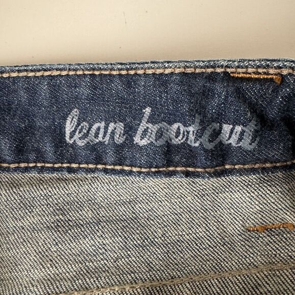 Calvin Klein Womens LEAN BOOTCUT Jeans Size 6 Blue Dark Wash Stretch Denim - Picture 11 of 16